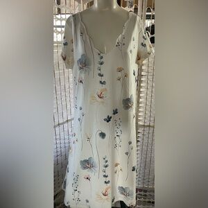 Women’s Casual Floral Multicolor Short Sleeve Full Length Dress Size XXL